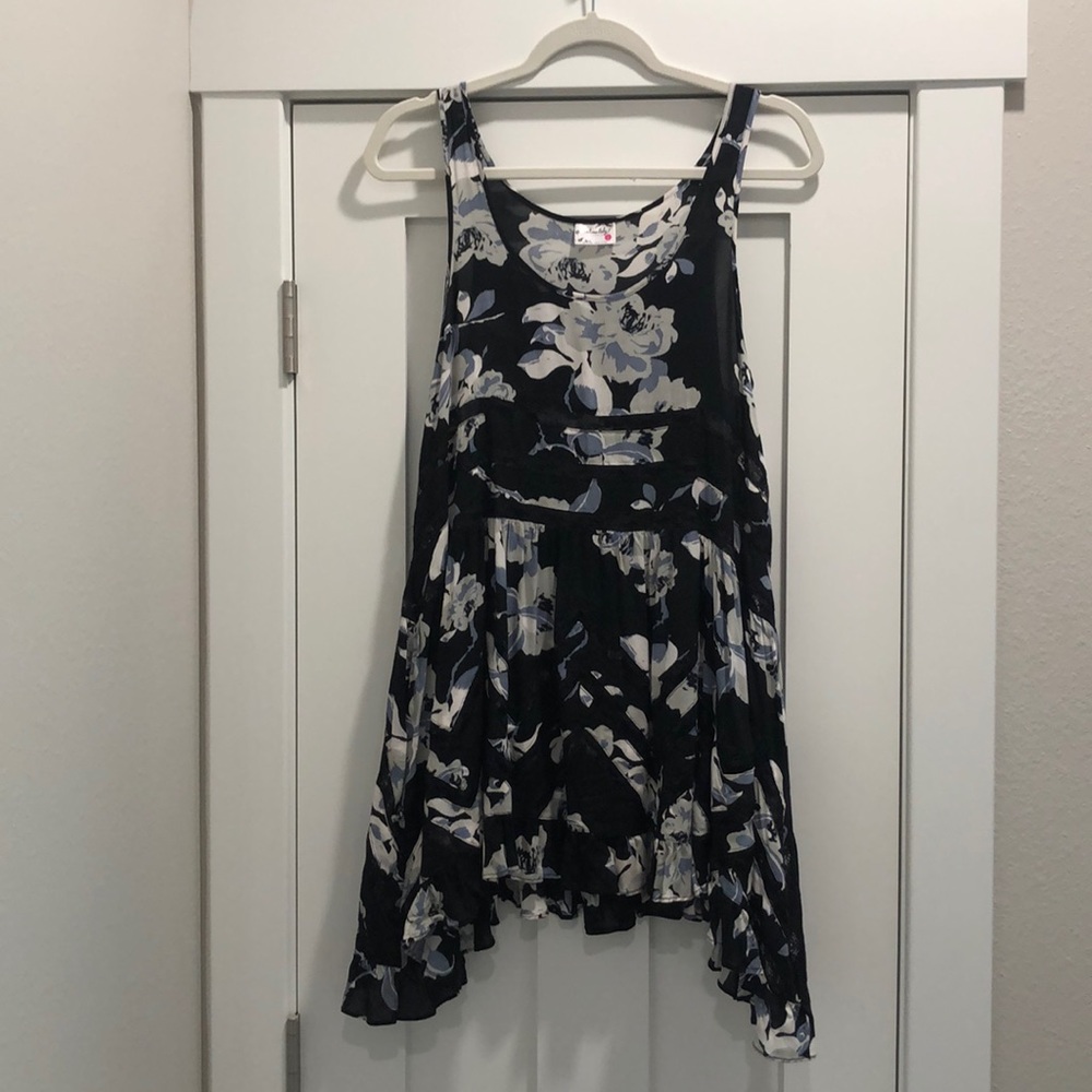 Free People Swingy Lace Inset Tunic